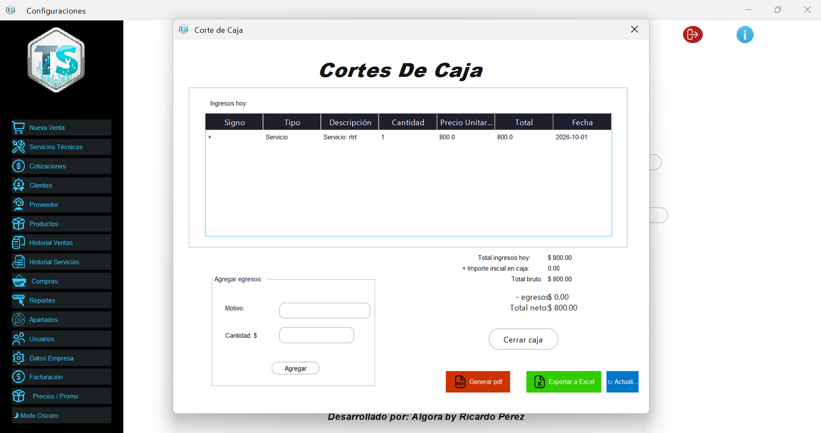 Gestion de Caja